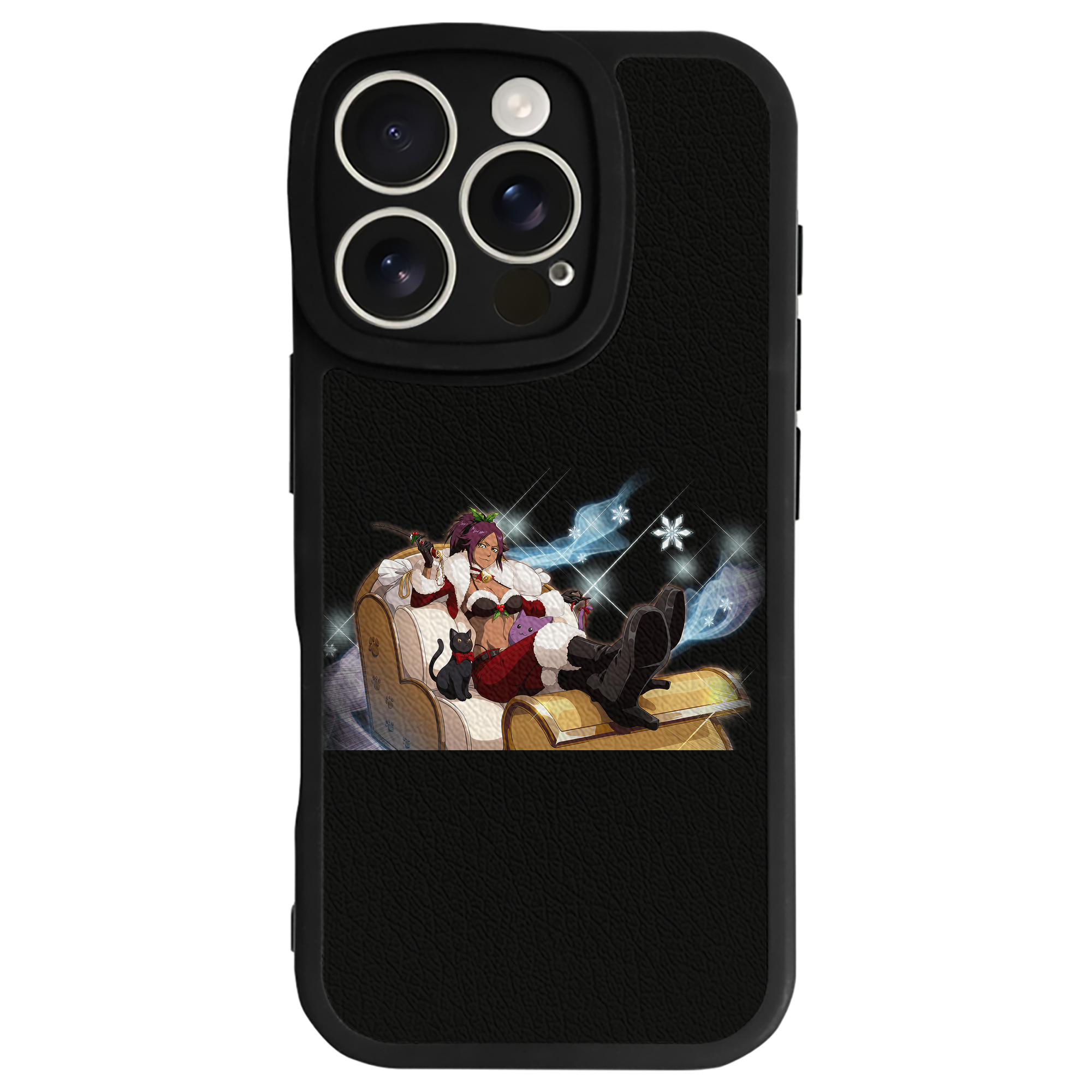 （画像用） ブリーチ 四楓院 夜一（しほういん よるいち） BLEACH Shihouin Yoruichi 【iPhone 16シリーズ対応】シリコンスマホケース（レザー調） 材質：シリコン
